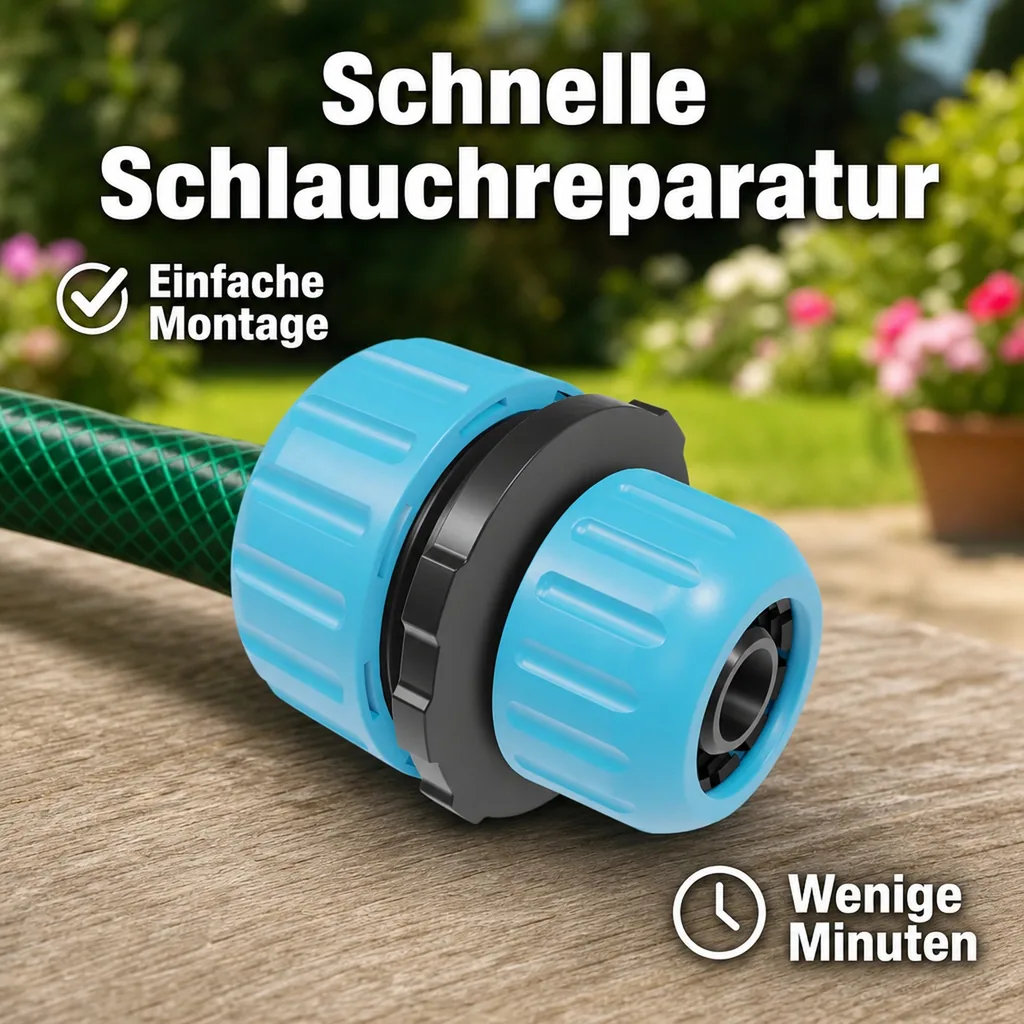 Schlauchverbinder, Schlauchreparatur, 1/2 Zoll - 3/4 Zoll, Reparaturstück
