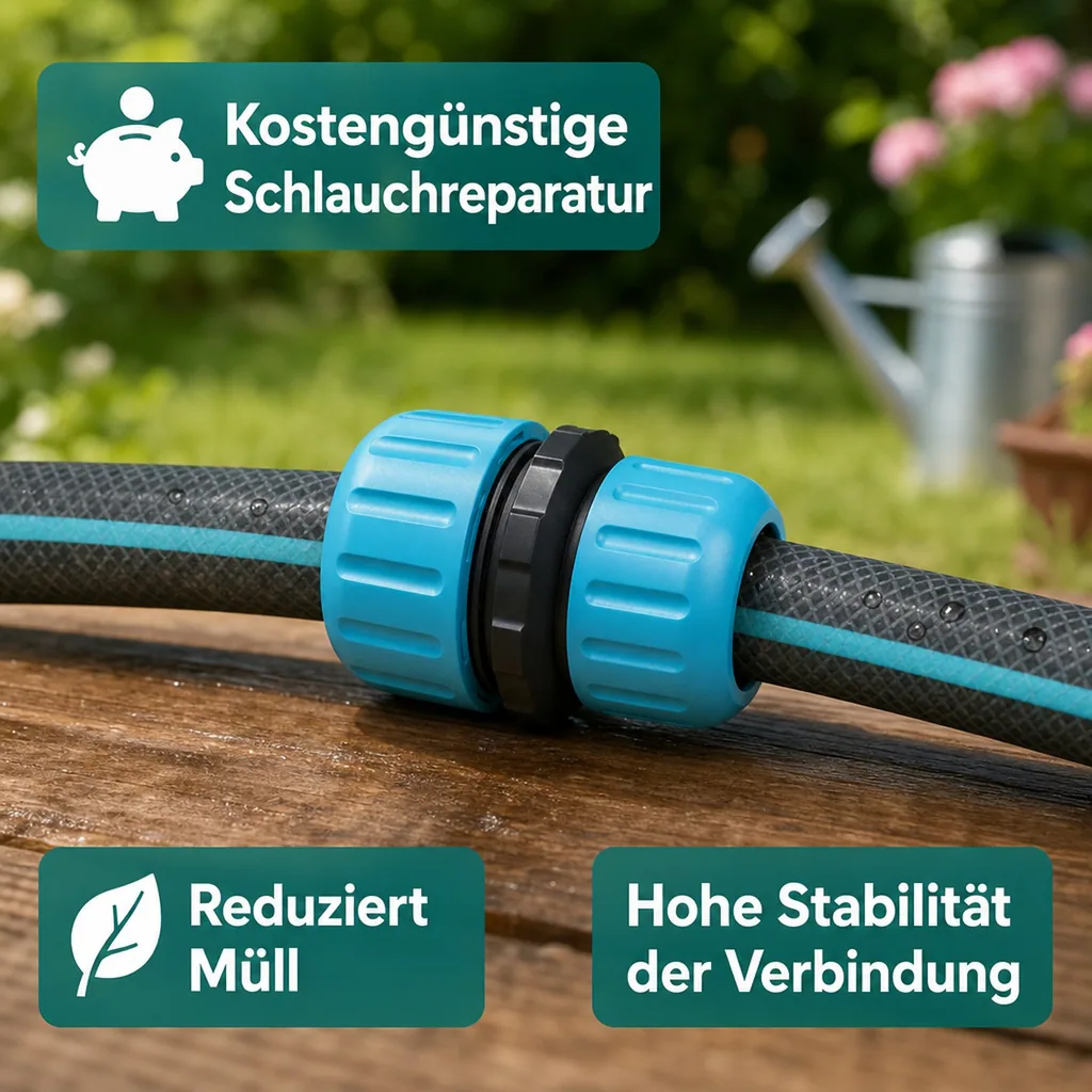 Schlauchverbinder, Schlauchreparatur, 1/2 Zoll - 3/4 Zoll, Reparaturstück
