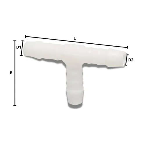 Schlauchverbinder 4mm, T-Stück, Kunststoff, Schlauchkupplung