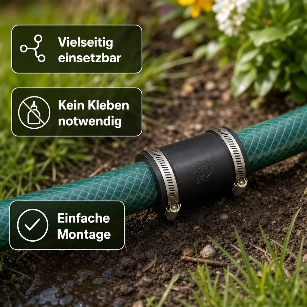Flexible Rohrkupplung, Rohrverbinder flexibel, 50mm