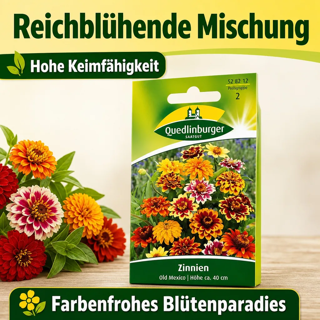 Zinnien Samen, Old Mexico, Sommerblumen Mischung