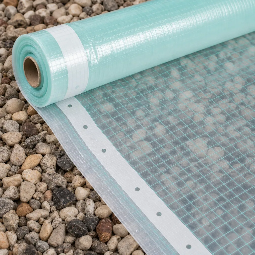 Gitterfolie, Gewächshausfolie, 3m Breite, mit Nagelrand, Abdeckfolie