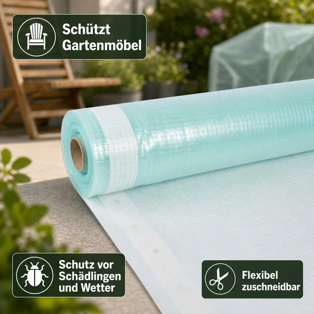 Gitterfolie mit Nagelrand, Gewächshausfolie, Gartenfolie, Abdeckfolie
