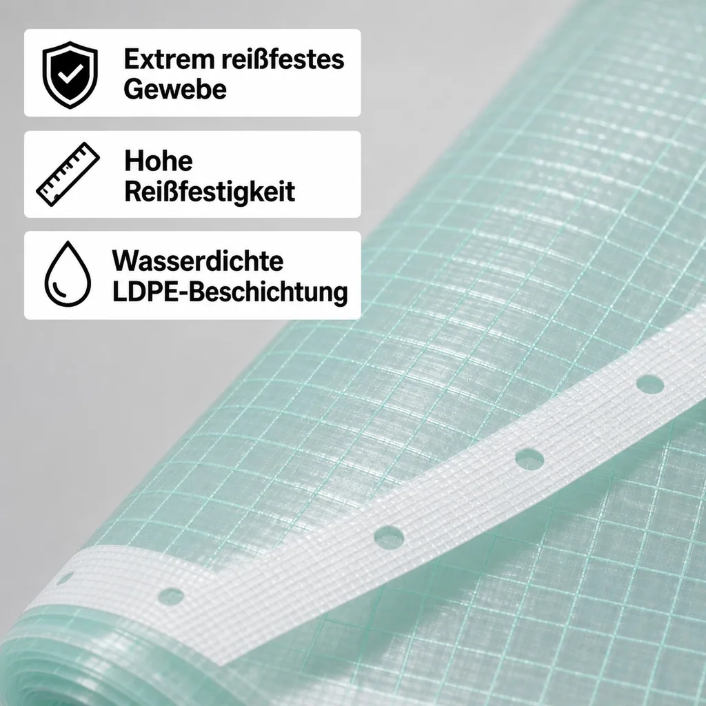Gitterfolie, Gewächshausfolie, Folie Garten, 3 Breite x 4 Meter
