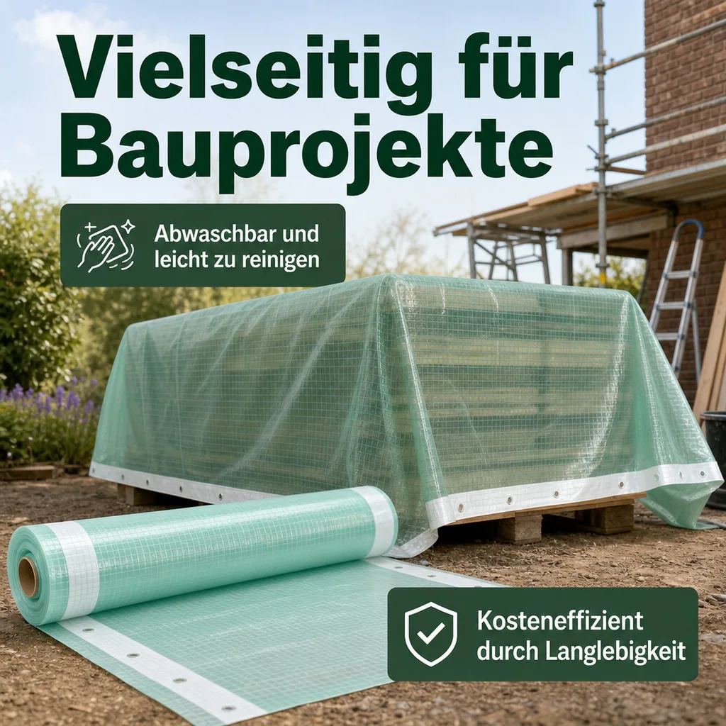 Gitterfolie 3x5m, Nagelrand, Gewächshausfolie, reißfest, UV-beständig