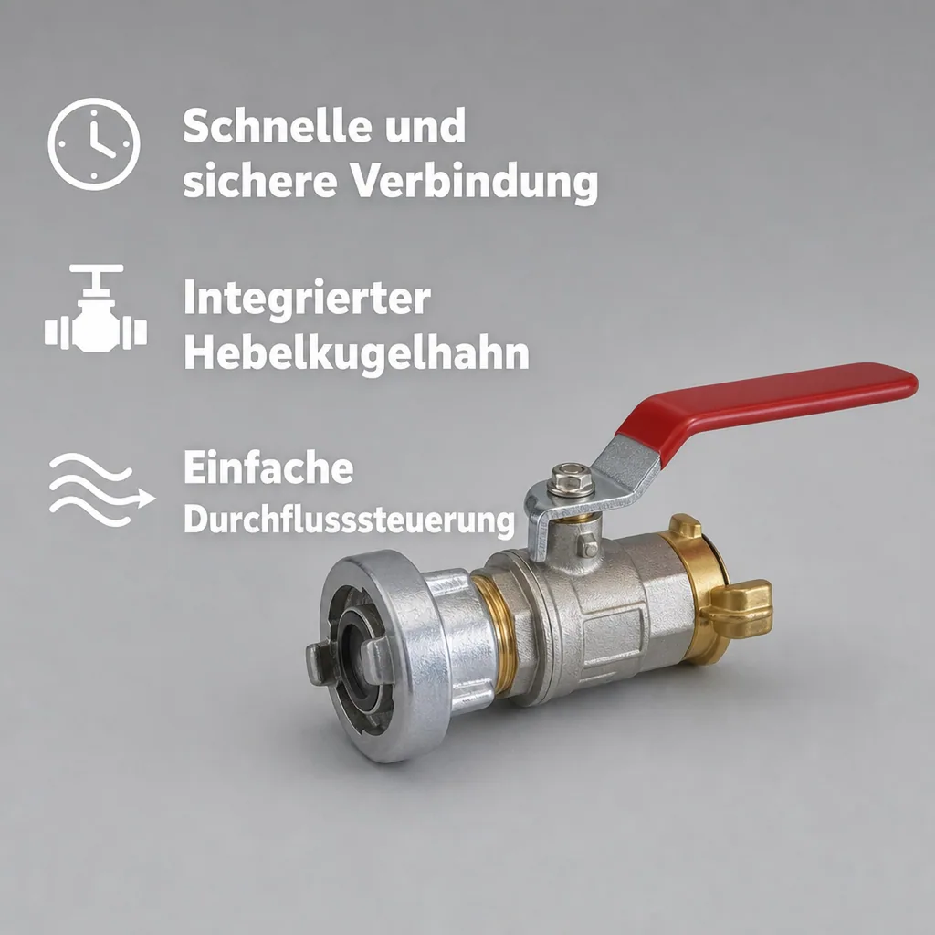 Storz Kupplung D, Feuerwehrkupplung, Übergangsstück, Klauenkupplung
