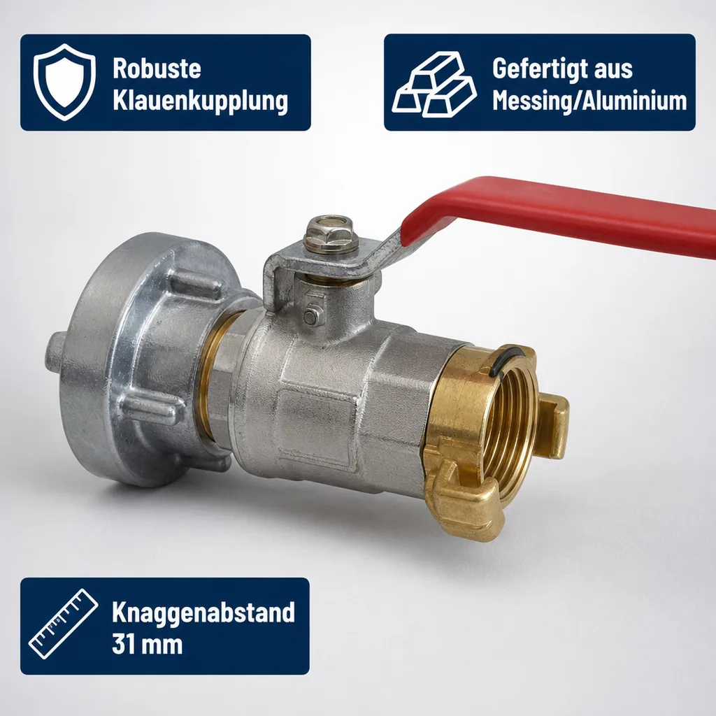 Storz Kupplung D, Feuerwehrkupplung, Übergangsstück, Klauenkupplung