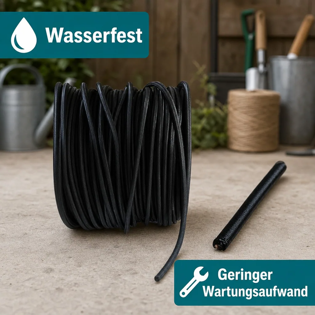 Expanderseil 10mm, schwarz, 5 Meter - Gummiseil für Plane & Anhängernetz