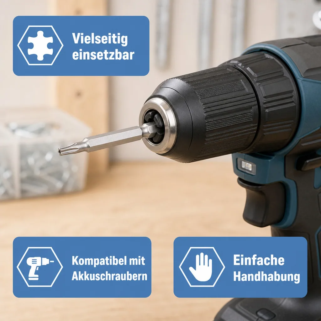 Innensechskant Bit T15, 1/4 Zoll, 50mm, Schraubendreher Bit