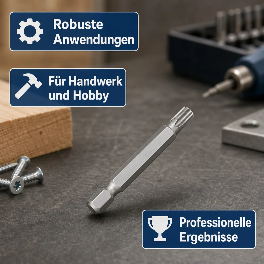 Innensechskant Bit T15, 1/4 Zoll, 50mm, Schraubendreher Bit