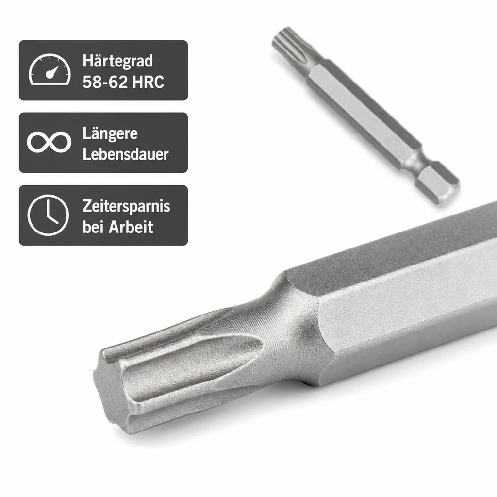Innensechskant Bit T15, 1/4 Zoll, 50mm, Schraubendreher Bit