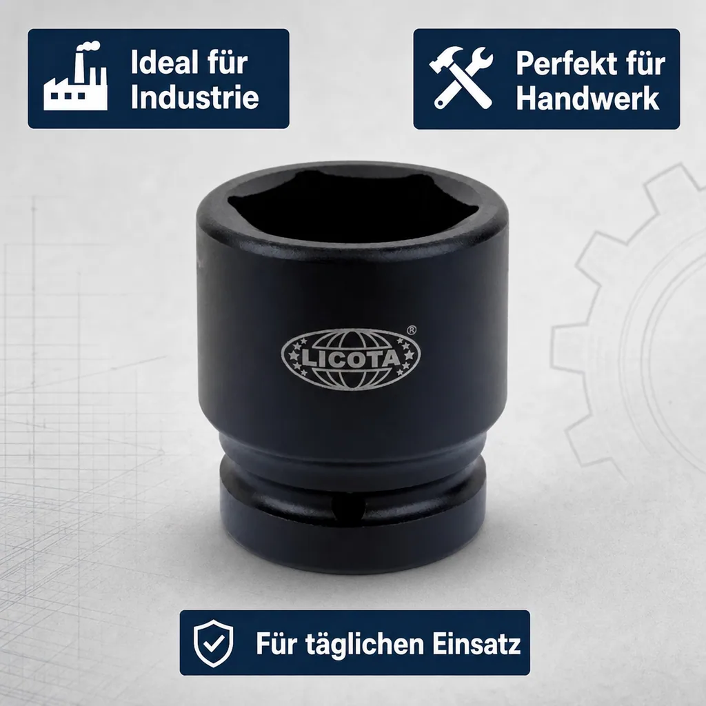 Schlagschraubernuss 1/2 Zoll, 16mm, Cr-Mo, Profi Werkzeug