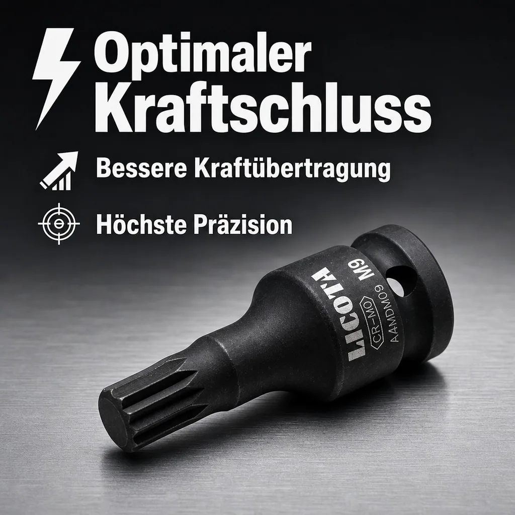 M16 XZN Nuss, Vielzahn Nuss M16, 1/2 Zoll, Schlagschrauber Nuss