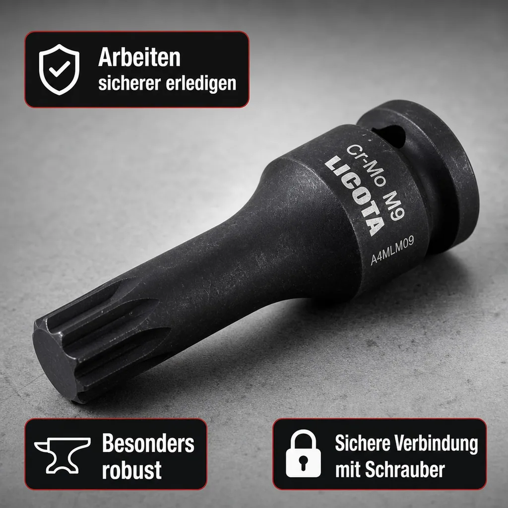 Vielzahn Nuss M18, Schlagschraubernuss, 1/2 Zoll, Cr-Mo