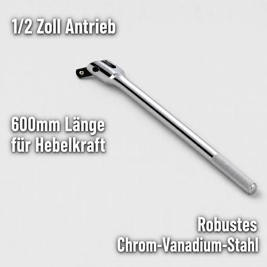 Gelenkgriff 1/2 Zoll, Knebelgriff, Drehstange, Quergriff 600mm