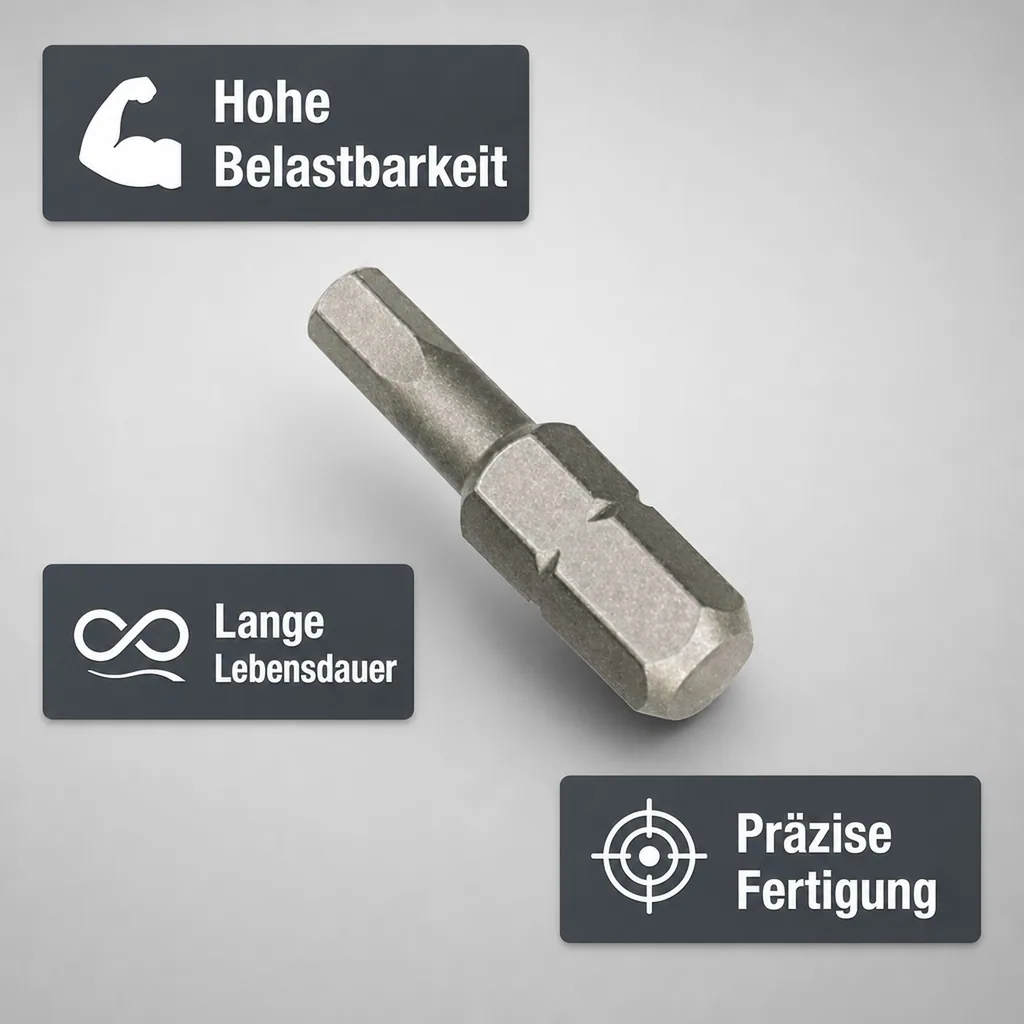 Innensechskant 8mm, Innensechskantschlüssel S2 Stahl, 1/4 Zoll Innensechskant