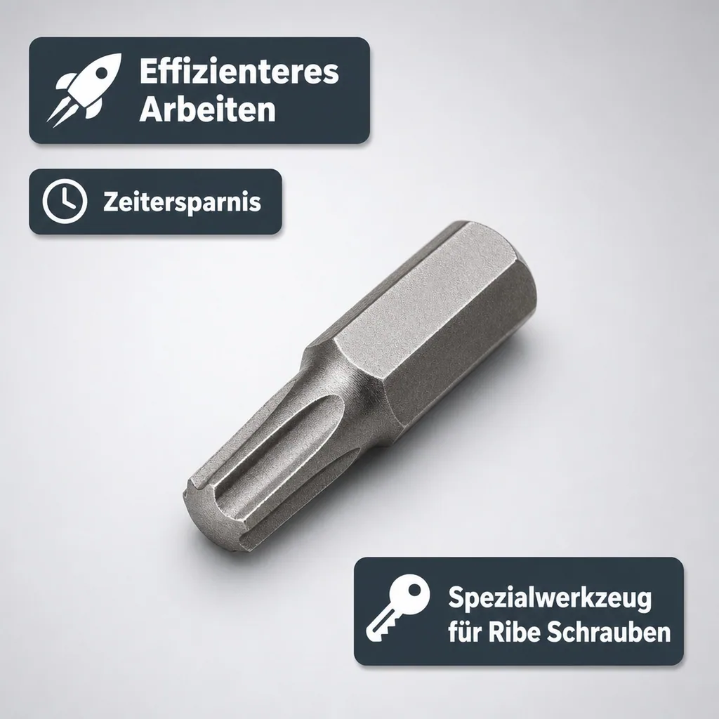 Ribe Bit, 10mm Sechskant Bit, Innenvielzahn Bit, 30mm Bit