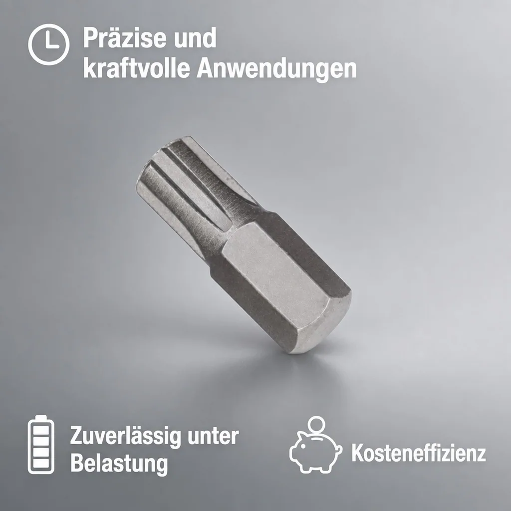 Ribe Bit, 10mm Sechskant Bit, Innenvielzahn Bit, 30mm Bit