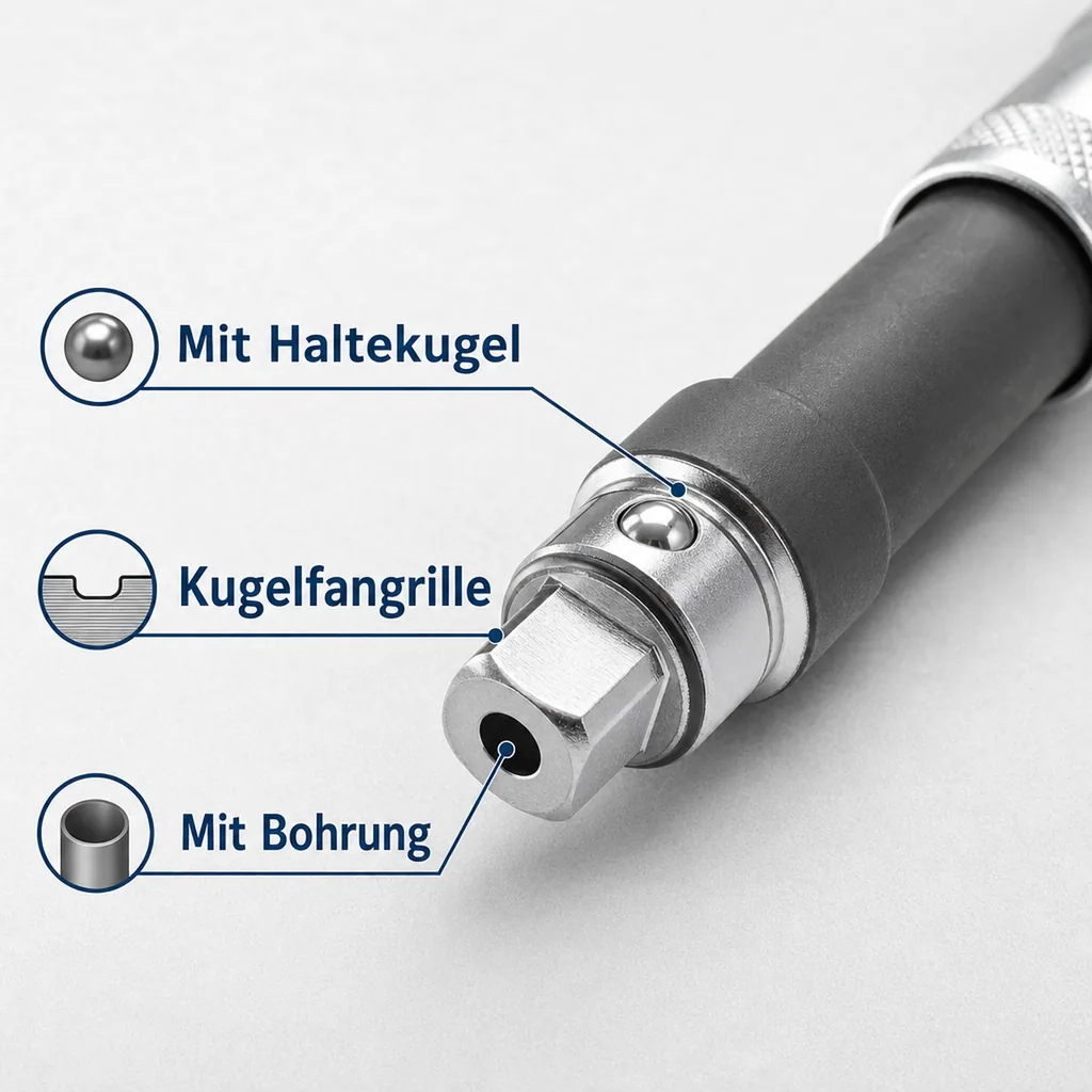 Aussen Innensechskant E12, 1/2 Zoll, Innensechskant Nuss lang, E-Profil, Steckschlüssel