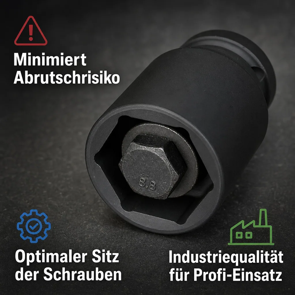 3/4 Zoll Nuss 50mm, Schlagschraubernuss Cr-Mo, SW 50
