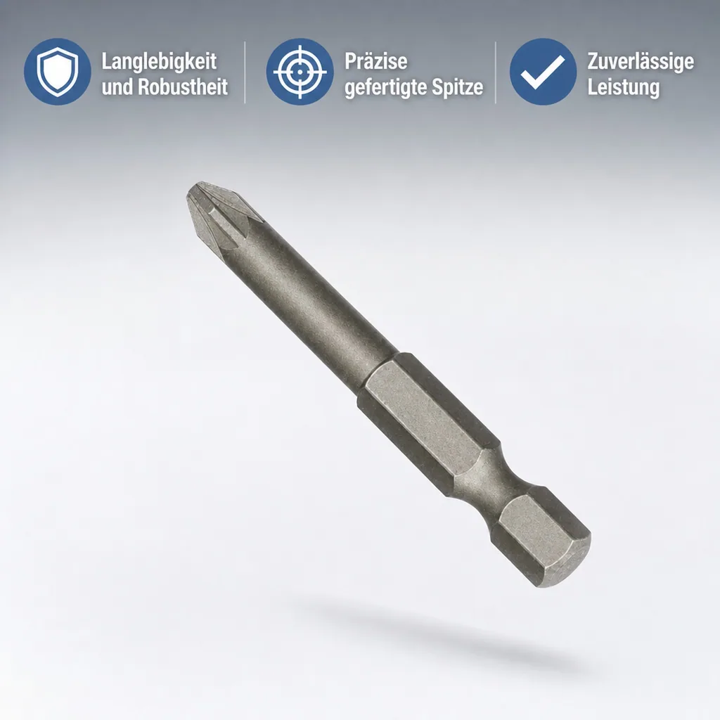 PZ2 Bit, Langbit 50mm, S2 Stahl, Industriequalität