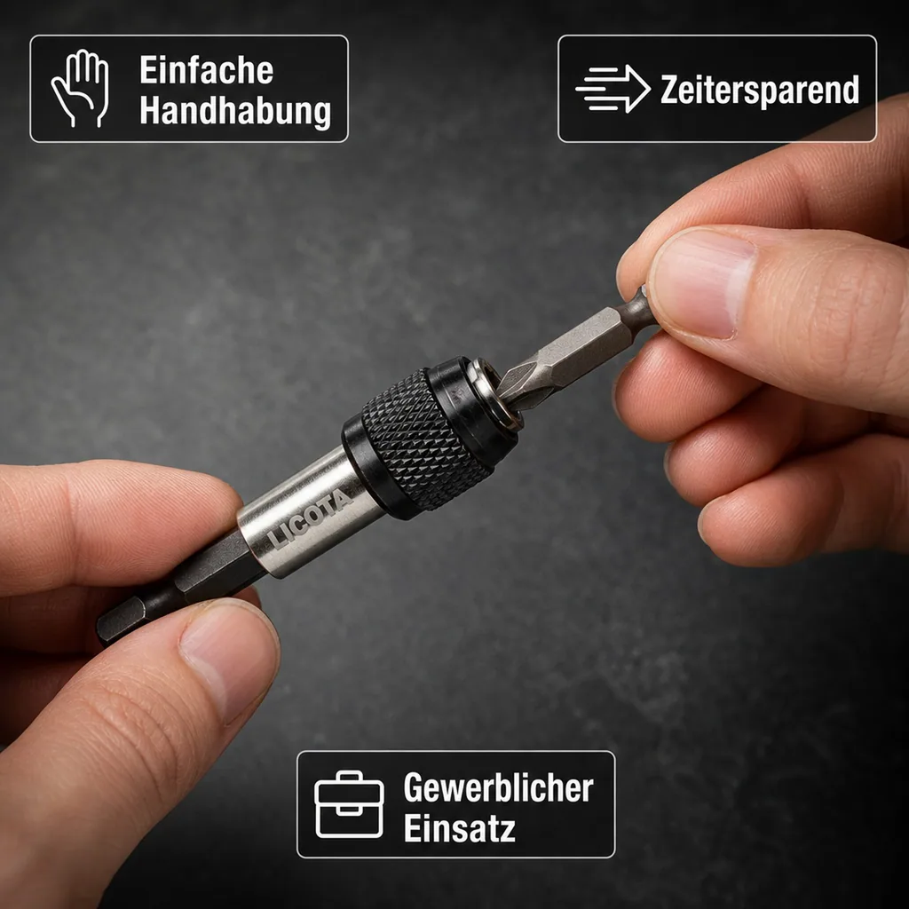 Bithalter, magnetisch, Schnellwechsel, 6,35mm Hex, 60mm