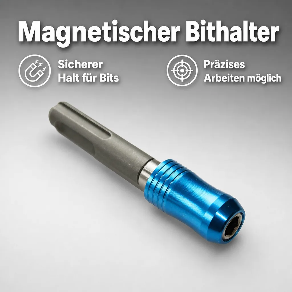 SDS Plus Bithalter Magnetisch, 6,35mm Hex, 80mm
