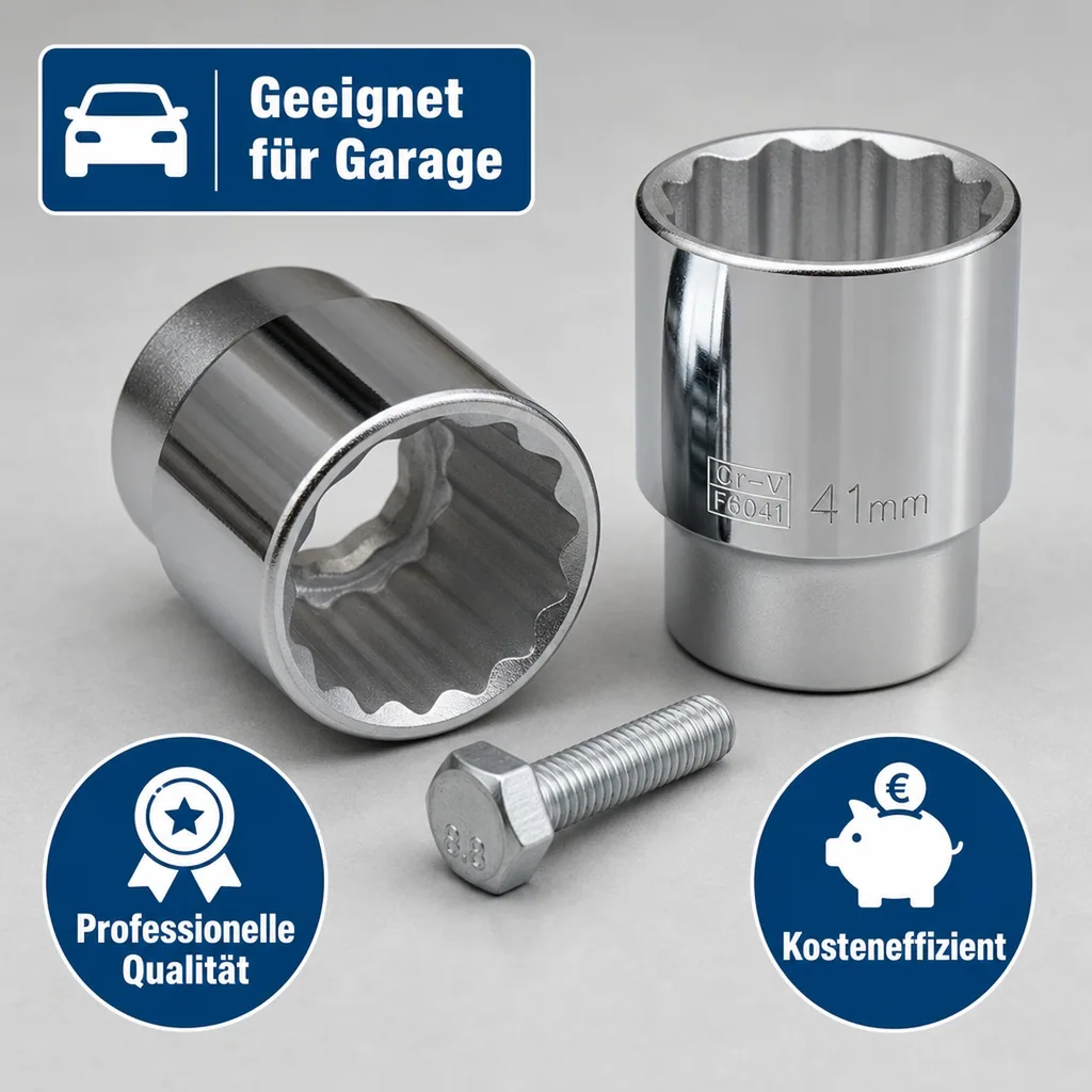 3/4 Nuss, 30mm Stecknuss, Cr-V Einsatz für Knarre Ratsche