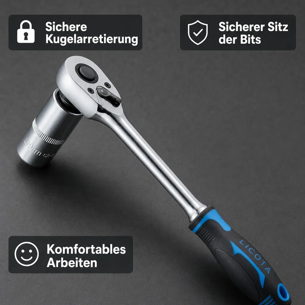 3/8 Ratsche, Umschaltknarre, Quick-Release