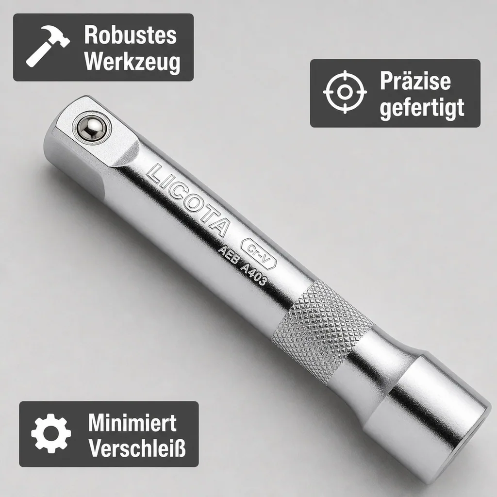1/2 zoll Verlängerung 75mm, CrV Stahl, Steckschlüssel Verlängerung