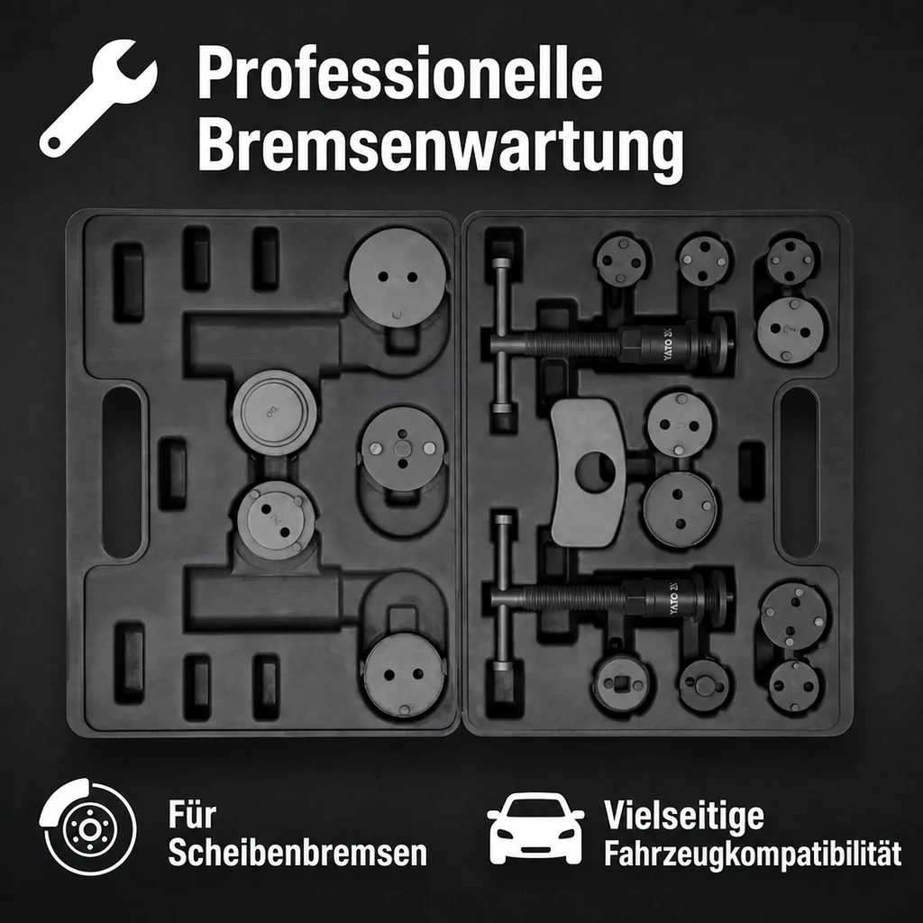 Bremskolbenrücksteller Set, Bremsen Werkzeug, 18-teilig