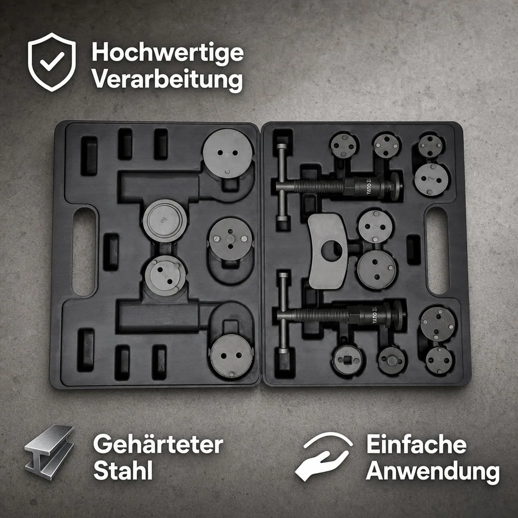 Bremskolbenrücksteller Set, Bremsen Werkzeug, 18-teilig