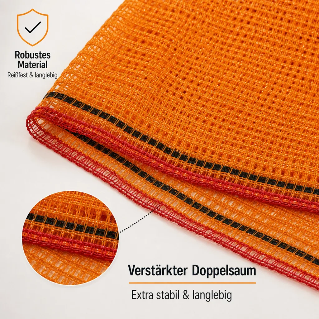 Raschelsack, Gemüsesack 28x36, goldgelb, ohne Zugband
