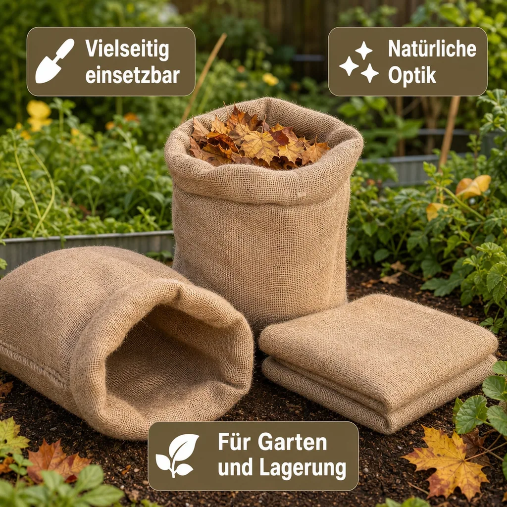 Jutesäcke 3er Set, 60x100, Gartensäcke, Sackleinen