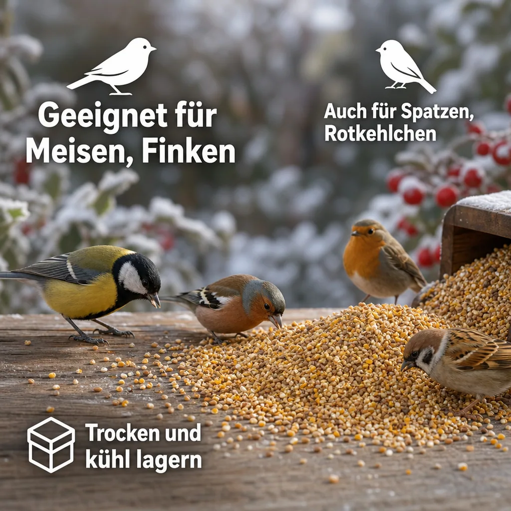 Wildvogelfutter 20kg, Vogelfutter Mischung, Getreidemischung