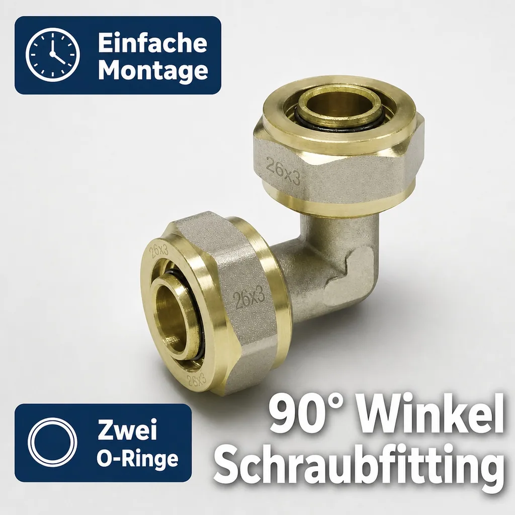 Schraubfitting Winkel 90° 26 x 3