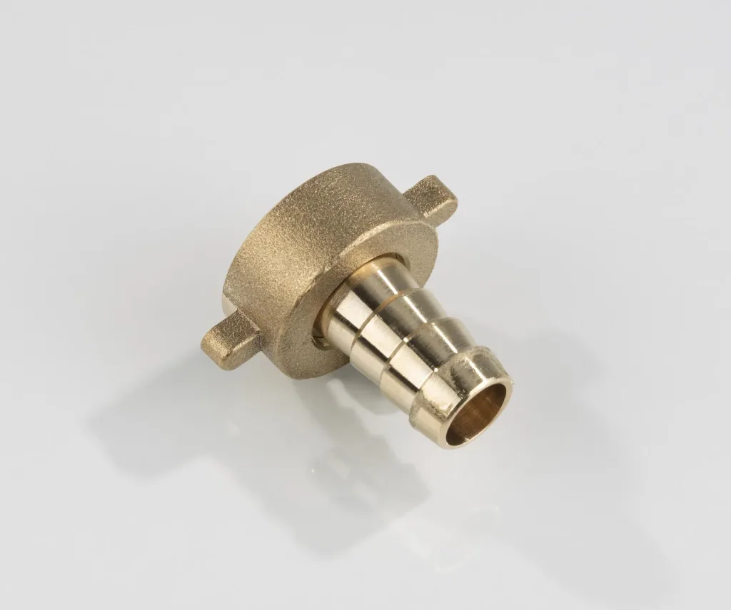 Schlauchverschraubung aus Messing, 1/2" Tülle mit 3/4" Innengewinde